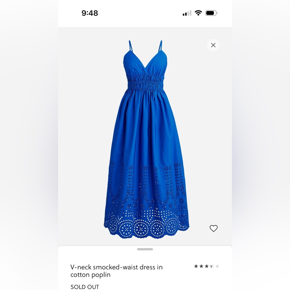 Vibrant Blue Eyelet Maxi Dress